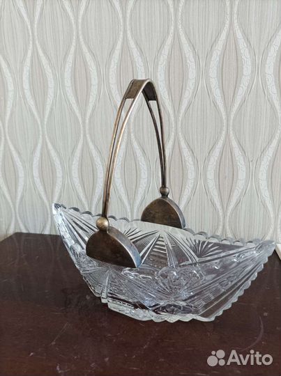 Ладья с ручкой СССР мельхиор