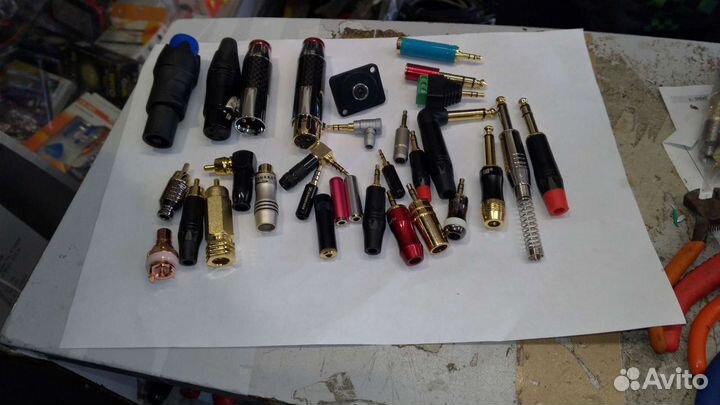 Штекер RCA, XLR, Speacon, Powercon, Jack 6.3 mm, j