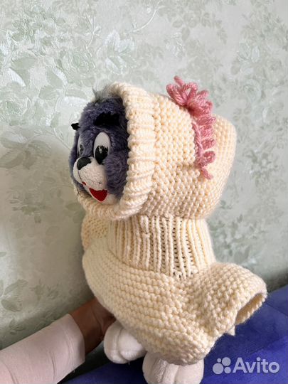 Шапка-шлем вязанная