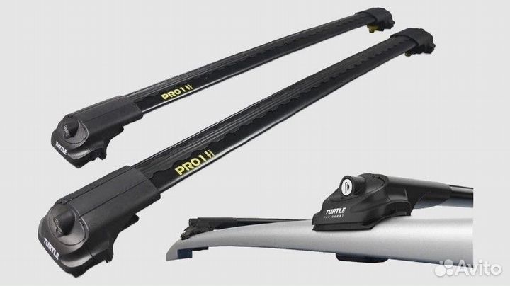 Багажник на рейлинги turtle AIR-1 Black 106sm