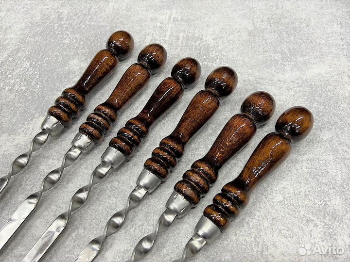 Шампур с деревянной ручкой