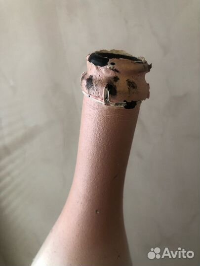 Бутылка розово-белая для декора