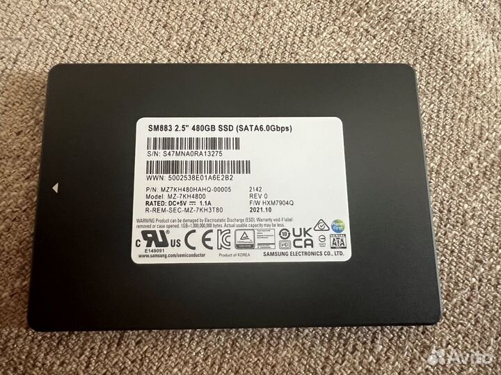 SSD Samsung PM897 480gb