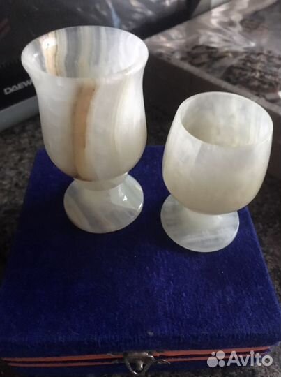 Фужеры бокалы из оникса