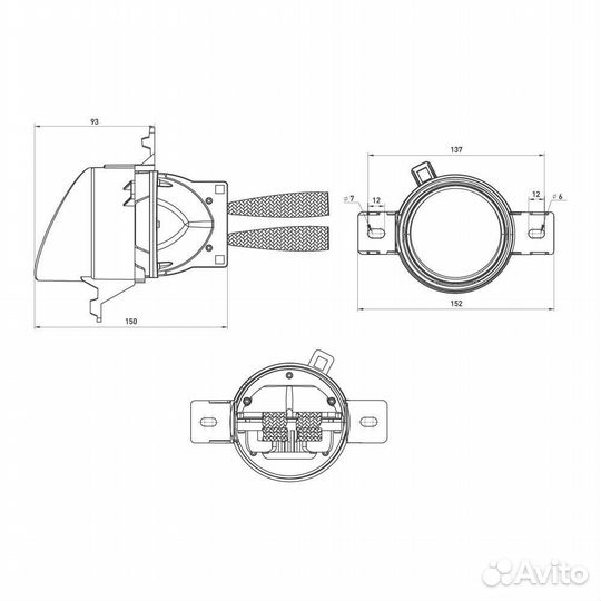 Птф LED линзы MTF Light absolute vision lexus