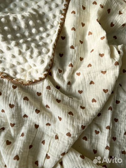 Муслиновый плед детский двусторонний пеленка