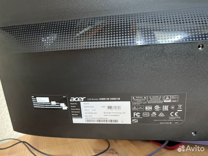 Монитор Acer rg270