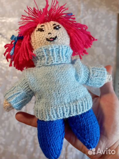 Кукла вязаная. Маленькая. Для малышей