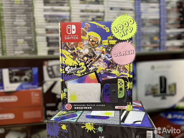 Nintendo Switch Oled + 1000 игр Splatoon 3 новые