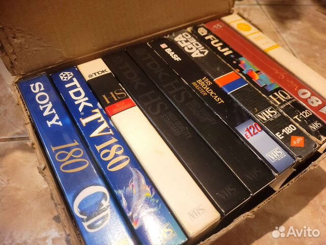 VHS видеокассеты Agfa, Raks, Sony, TDK и другие