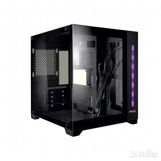 Игровой корпус для пк Ginzzu V320/420 черный/белый