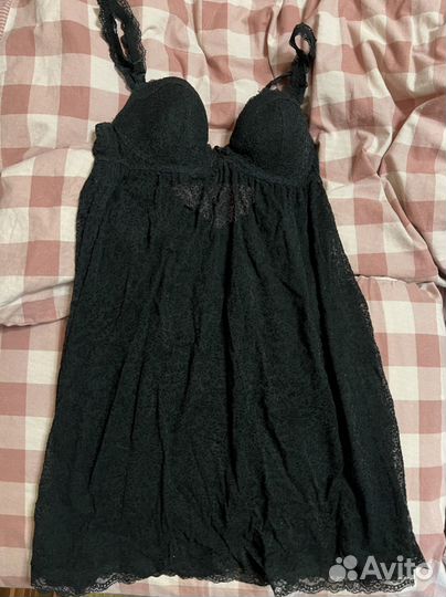 Черная ночная сорочка oysho