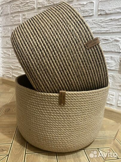 Корзина для хранения из джута
