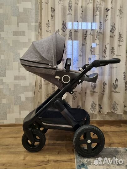Коляска stokke trailz terrain black melange 3В1