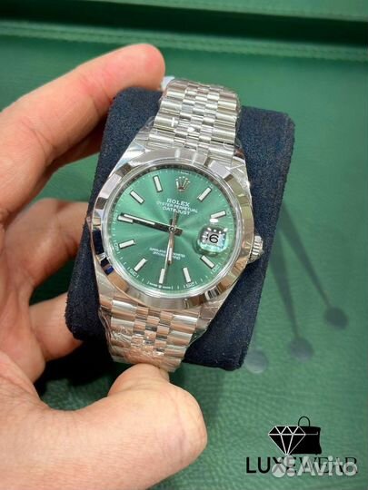 Rolex Datejust Green Dial Jubilee