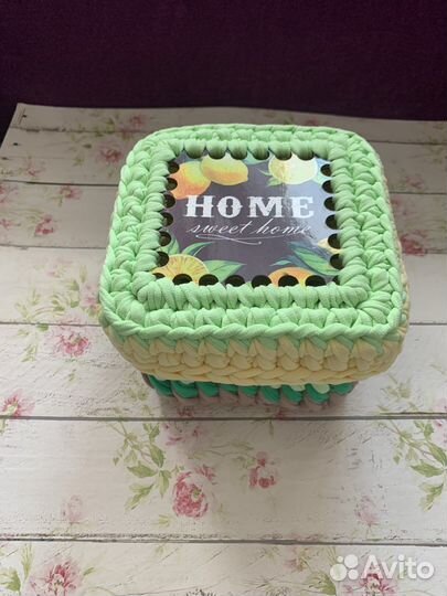 Корзинки из трикотажной пряжи