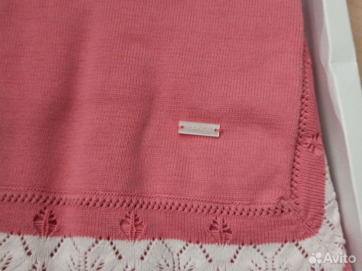 Плед на выписку вязаный