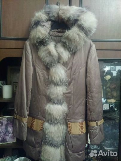 Зимняя куртка цвет пудра