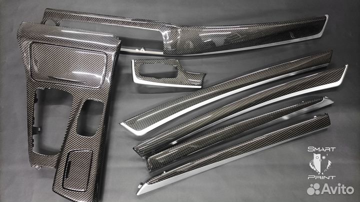 Декоративные планки салона BMW F10 карбон
