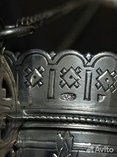 Старинная лампада серебро 84 проба