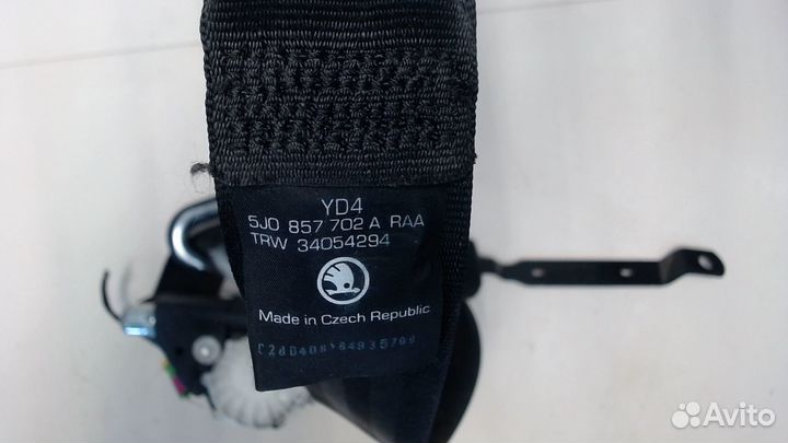 Ремень безопасности Skoda Fabia, 2008