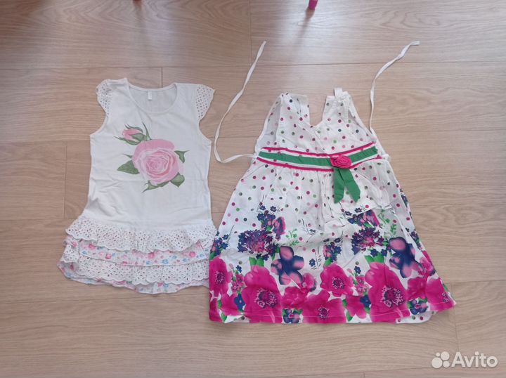 Вещи пакетом(20 шт.)для девочки 110