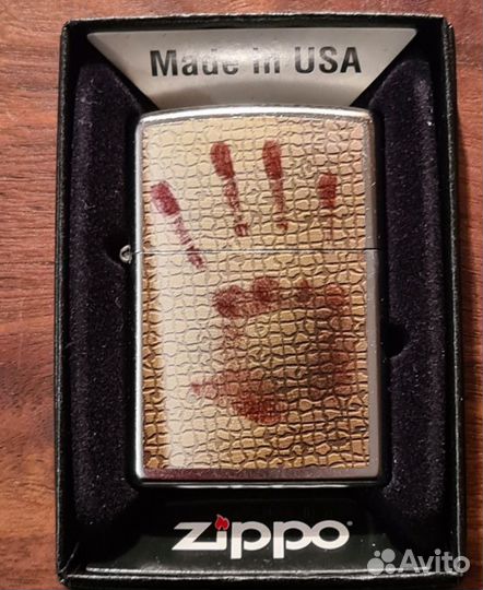 Zippo. Отпечаток руки. 14 г. Редкая. Новая