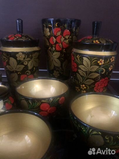 Наборы хохлома посуда