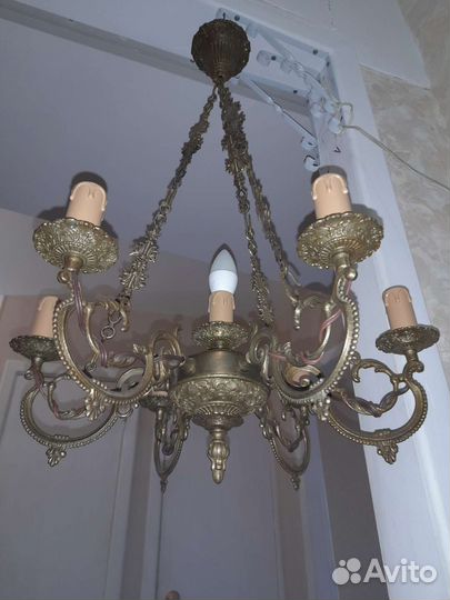 Люстры Югославия бронза латунь и запчасти