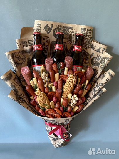 Мужской мясной букет из раков, подарок мужчине