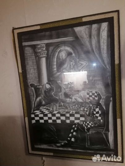 Старинная антикварная картина для интерьера