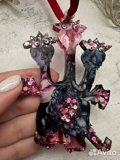 Елочные игрушки ручная работа из эпоксидной смолы