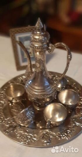 Чайный сервиз кофейники посеребренная посуда