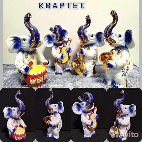 Статуэтки большие слоны фарфор, полистоун