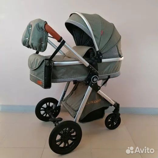 Новая коляска v9 3 в 1 оливковая