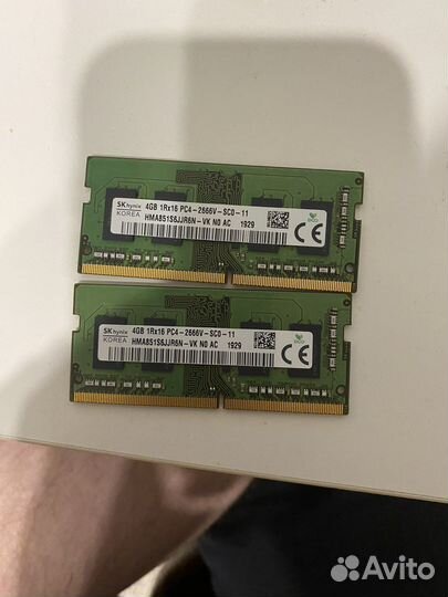 Озу ddr 4 2666 8 gb