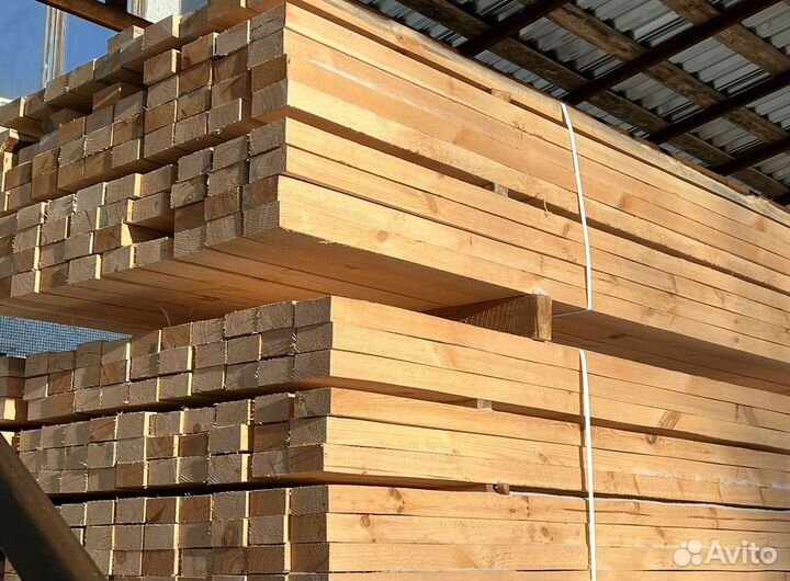 Брус обрезной 100х100х6000мм 1 сорт ГОСТ