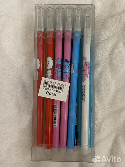 BTS набор синих ручек для письма