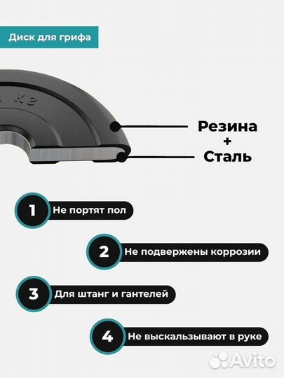 Комплект Дисков Антат d26 2.5кг. / 4 шт