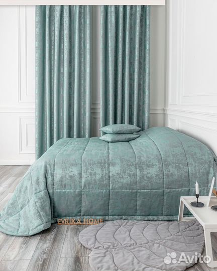 Покрывало Зарина бирюза новое плед на кровать