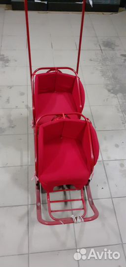 Санки для двойни с колесами