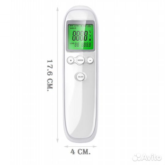 Инфракрасный термометр, LCD цифровой бесконтактный