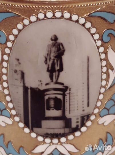 Подстаканник Ломоносов М.В. Эмаль