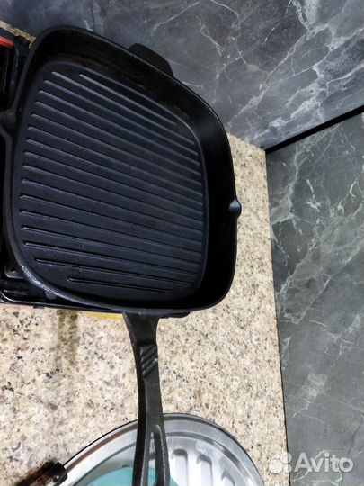 Чугунная сковорода гриль