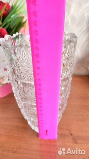 Хрустальная ваза для цветов СССР