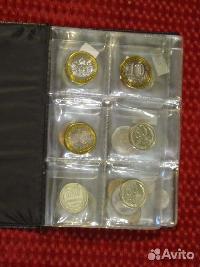 Кляссер для монет 17х10 см, 48 ячеек 5х5 см каждая