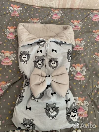 Конверт на выписку, для прогулок Крошка енот