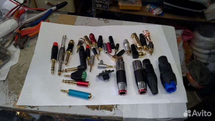 Штекер RCA, XLR, Speacon, Powercon, Jack 6.3 mm, j