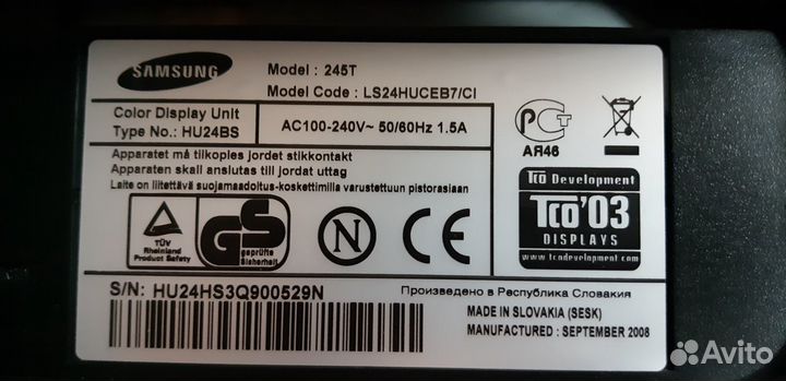 Монитор Samsung SyncMaster 245T