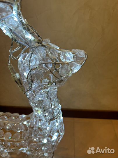 Светодиодный олень 90 см и дед мороз